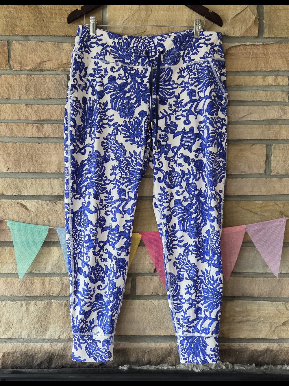 Lilly Pulitzer Blue and White Luxletic Joggers